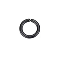 Minimalist matte black clip-on earring for non-pierced ears in a sleek circular design - 10mm (1 Piece) / Black