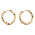 Polished 18K gold plated stainless steel hoop earrings with a sleek mirror finish - 2.5*8mm / Clasp Back / 1 Piece / Gold