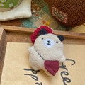 Chouchou ours peluche beige mignon avec petit sac cœur rouge et élastique fort - 【1】élastique À Cheveux En Forme De Cœur D'ours Rouge