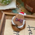 Chouchou peluche petit bonhomme en pain d'épices avec bonnet de Noël mignon - Bonhomme en pain d’épice