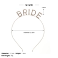 Elegante cerchietto dorato BRIDE con strass luccicanti per feste di matrimonio - Oro