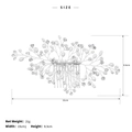 Pettine per capelli argento con perle e strass da 15cm per acconciature da sposa - Argento