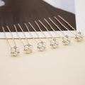 Set di 10 forcine per capelli da sposa a U dorate con eleganti perle bianche e strass - Oro Rosa (HS-J3281RG)