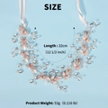 Bandeau de mariée fait main en or rose avec cristaux et perles sur fond bleu ciel - Or Rose (HS-J5457RG)