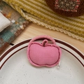 Elastico per capelli fatto a mano in tessuto a forma di mela rosa per bambine dolci - Mela Rosa (NK1705)