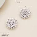 Detailed macro view of 3cm crystal sunflower shoe clips showing silver rhinestone setting - Sunflower Style (SC-J001)