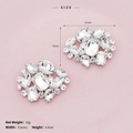 Detailed macro view of sparkling rhinestone shoe clips for bridal and party heels - Faceted Cut Style (SC-J053)