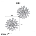 Close-up of sparkling rhinestone shoe clips with radial floral design and 4cm dimensions - Radiating Floral (SC-J064)