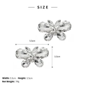 Size chart showing dimensions of 5.5x3.5cm for the crystal butterfly bridal shoe clip - Butterfly Shape (SC-J065)