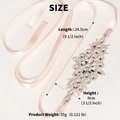 Ceinture de mariée en satin champagne avec applique en strass, 24,5 cm sur 9 cm - Style Strass Rose (WS-J167PINK) / Rose