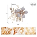 Elegante pettine per capelli da sposa con perle e fiori di cristallo per matrimoni - Stile Oro (HS-J6455)