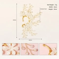 Bridal imitation pearl flower ear cuff in gold finish, weight 17g, 10x15cm size - Gold