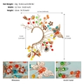 Colorful crystal bridal ear cuff with rhinestone butterfly and pearl floral accents - ERS-J4309GCAI