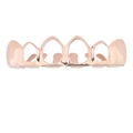 Vue détaillée de grillz ajourés plaqués or rose poli pour bijoux de dents hip-hop - Haut / Or rose