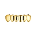 Χρυσά hip hop grillz για έξι δόντια με εξαιρετικά γυαλιστερό και λείο φινίρισμα - Χρυσό Κάτω