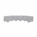 Zilveren hiphop grillz met meerrijige micro-pave zirkonia en gekartelde hoektandvormgeving - Onder / Zilver