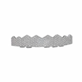Zilveren hiphop grillz set met micro-geplaveide zirkonia steentjes voor de tanden - Boven / Zilver