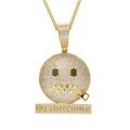 Hip hop gouden ketting met No Snitching hanger en micro-geplaveide witte zirkoon - 3mm*60cm / Goud