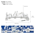 Elegant bridal crystal headband with handmade pearls and rhinestones in silver finish - Branched Twig Pearl Style (TS-J3122)
