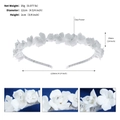 Détail du serre-tête fleurs en argile blanche de 12cm de diamètre et poids de 35 grammes - Blanc (TS-J3114)