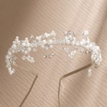 Serre-tête de mariée élégant avec perles et cristaux pour mariages et soirées chics - Style Argenté (TS-J2991)