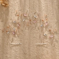 Vigne de cheveux de mariée faite main avec feuilles d'argent et cristaux clairs - Style Clip Cristal Feuille Rose Fil Argent (HS-J6650)