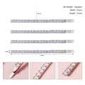 Detail view of 65mm silver zircon hair pins set showing product dimensions and weight - Round Zirconia Silver (HS-J6374S)