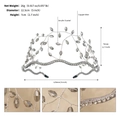 Handmade vine style tiara headpiece in silver with acrylic crystals and copper wire - Gray Vine Style (TS-J3244GARY)