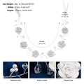 Cerchietto da sposa con fiori in argilla polimerica e perle, accessorio per capelli da 27,5cm - Bianco (HS-J6991S)