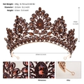 Brautkrone mit bernsteinfarbenen Strasssteinen, Legierung, 15,5 cm Durchmesser für Hochzeiten - Lila