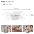 Handmade champagne bridal hair comb featuring acrylic crystals and copper wire floral design - Silver (HS-J7069S)