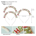 3-piece set of gold Merry Christmas headbands with red and green rhinestones - Red And Green Rhinestone Letter Style (TS-J3354CAI)