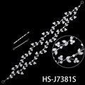 Elegante diadema de novia tipo enredadera con brillantes cristales plateados - Estilo de Enredadera de Doble Capa (HS-J7381S)