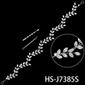 Enredadera de pelo de novia plateada con cristales marquesa y diseño de hojas de vid - Estilo de Enredadera de Capa Simple (HS-J7385S)