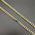 Hip-hop gold-plated titanium steel Cuban link chain necklace with lobster clasp - 7mm x 61cm NK Chain Only (Without Pendant)