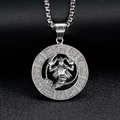 Dettaglio del ciondolo zodiacale Scorpione vintage in acciaio inossidabile argento - Cancro - Colore Acciaio (Ciondolo Solo - Senza Catena)
