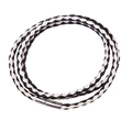 Bracciale multistrato in pelle intrecciata bianca e nera con chiusura magnetica in argento - Bianco e nero