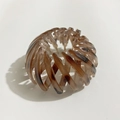 French vintage style bird nest hair clip with brown tortoiseshell pattern texture - Light Gray