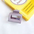 Elegant matte light purple square hair claw clip with minimalist geometric design - Light Purple