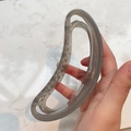 Pinza para el pelo grande gris translúcida en forma de luna con diseño hueco - Gris Gelatina