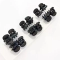 12er-Set schwarze Mini-Haarklammern aus Kunststoff für Frauen im schlichten Design - Mattschwarz (1.5cm)