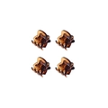 4er-Set 1,5 cm Mini-Haarklammern mit Schildpatt-Muster und robustem Metallfeder-Verschluss - Schildpatt (1.5cm)