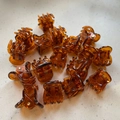 Confezione di mini mollette per capelli a goccia d'acqua color ambra marrone - Tartarugato Lucido