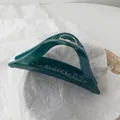 Eleganter französischer Haarklammer-Clip in Dunkelgrün mit glänzendem Finish - Blaugrün