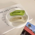 Set di mollette per capelli crema e verde opaco su vassoio per acconciature semplici - Bianco