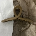 Minimalistische 13 cm matte kaffeebraune Haarklammer für dickes Haar, Shark-Clip - Groß / Braun