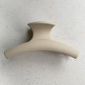 Minimalist matte cream hair claw clip with geometric design for women elegant hair styling - T-Shape / Off White