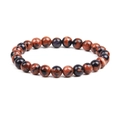 8mm Goldstone and Blue Sandstone beaded bracelet for men with shimmering mineral stones - Mixed Goldstone