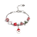 Weihnachtsperlenarmband mit Weihnachtsmann und Baum Charms auf Schlangenkette mit Verschluss - Weihnachtsmann
