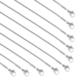 Gepolijste zilveren box-kettingset voor dames met een stevige karabijnsluiting - 1.2mm*40+5cm / 1.2 Staal Kleur